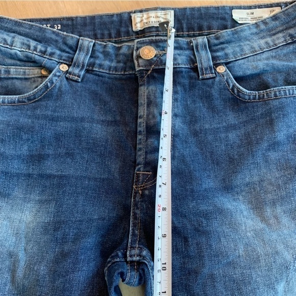 ONLY & Sons slim fitted regular rise button fly softly tapered Jeans - Picture 6 of 13